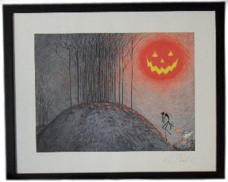 Artwork Signed by Tim Burton
This is a Giclee print orignally hand drawn by Tim Burton and based off his 1993 stop motion film, The Nightmare Before Christmas. He has hand signed and numbered the artwork which shows Jack Skellington and Zero as they are walking into the woods where they discover the door to christmas town. 


Keywords: Artwork Signed by Tim Burton