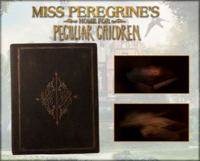 "Hollows" Album Book
When Jacob (Asa Butterfield) discovers clues to a mystery that stretches across time, he finds Miss Peregrine's Home for Peculiar Children. But the danger deepens after he gets to know the residents and learns about their special powers. From the 2016 Tim Burton film Miss Peregrine's Home for Peculiar Children, this is the exact â€œHollowsâ€ Album Book seen at the beginning of the film showing different photographs of people having milky white colored eyes along with various clippings containing different write ups. In the film "Hollowgast" (or "Hollows") are invisible disfigured rogue Peculiar scientists led by shapeshifter Mr. Barron; they hunt Peculiars to consume their eyeballs which allow them to become "Wights", Hollows with regained visible human forms, but with milky-white eyes. Along with the book is also the photographs seen at the beginning that was all obtained from the bookâ€™s fabricator and the only ones made for the film.
Keywords: "Hollows" Album Book