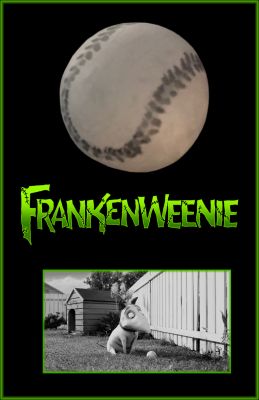 Frankenweenie's Baseball
When a boyâ€™s beloved dog passes away suddenly, he attempts to bring the animal back to life through a powerful science experiment. This miniature baseball was featured in the 2012 Tim Burton stop motion film, Frankenweenie. One of the favorite activities of the recently deceased dog Frankenweenie is playing catch. Made of resin, this miniature piece is white in color with black stitching and has a small hole at the bottom for positioning it on the stop motion set. 
Keywords: Frankenweenie's Baseball