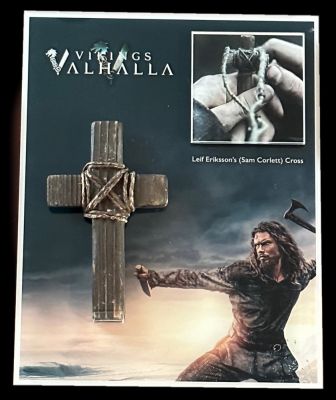 Leif Erikson's Cross
From the 2022 sequel series to the Vikings; Vikings: Valhalla, this is Leif Eriksonâ€™s cross giving to him by a little girl in episode 3: The Marshes. Being given that when almost being killed that makes him feel as if itâ€™s a savior during certain events. It is then seen in episode 5: Miracle, when he places it upon Livâ€™s chest while she lays in the bed.
Keywords: Leif Erikson's Cross