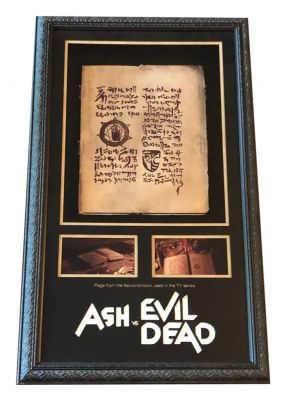 Necronomicon Flesh Page
Ash has spent the last thirty years avoiding responsibility, maturity, and the terrors of the Evil Dead until a Deadite plague threatens to destroy all of mankind and Ash becomes mankind's only hope. From the TV series Ash vs Evil Dead, this is the hero flesh page seen in Season 3 episode Judgment Day. â€œBound in human flesh and inked in human bloodâ€, this was a pivotal scene where Ruby and Kaya use Zoe's body to make a new page for the Necronomicon, in order to hide their presence from the Dark Ones. There were no extra pages in the season one and two Necronomiconâ€™s sold as these were placed inside the books when needed in season three.
Keywords: Necronomicon Flesh Page