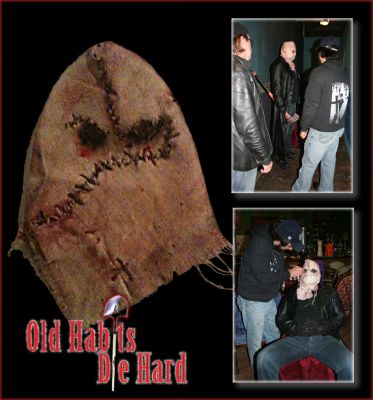Jonah's (Kane Hodder) Mask
In a small rural town at the edge of nowhere, comes a family that puts the FUN in dysFUNctional. Headed up by the eldest son Jonah (Kane Hodder), a man who moonlights as an unremorseful killer and runs the rest of his clan with an iron fist. This hero mask (Made by Scott Sulfridge) was the only one worn and used through out the 2009 film "Old Habits Die Hard" by Kane Hodder as Jonah.
Keywords: Jonah's (Kane Hodder) Mask