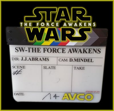 Star Wars- Episode VII: The Force Awakens Clapper
As a new threat to the galaxy rises, Rey, a desert scavenger, and Finn, an ex-stormtrooper, must join Han Solo and Chewbacca to search for the one hope of restoring peace. From the 2015 J.J. Abrams film Star Wars- Episode VII: The Force Awakens, this is the production clapper used during filming.
Keywords: Star Wars- Episode VII: The Force Awakens Clapper