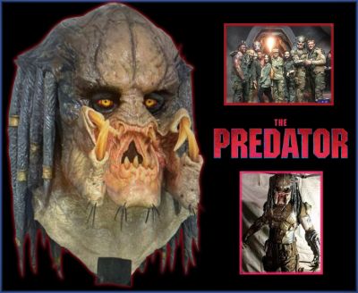 Emissary Predator Mask
When a young boy accidentally triggers the universe's most lethal hunters' return to Earth, only a ragtag crew of ex-soldiers and a disgruntled scientist can prevent the end of the human race. From the 2018 film The Predator, this is an Emissary Predator mask used in the film. This version was ultimately cut from the film but can be seen in many behind the scenes photos from the set of the film. The Emissary Predators were two Yautja from the same clan as the Fugitive and Upgrade Predators, who were cut from film. They had defected from their clan one year prior to the events of The Predator to warn humanity about the upcoming invasion by their clan.
Keywords: Emissary Predator Mask