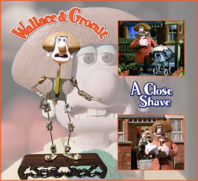 Wendolene Puppet Armature
Wallace's whirlwind romance with the owner of the local wool shop puts his head in a spin; Gromit is framed for sheep-rustling in a fiendish criminal plot. From the 1995 Aardman film A Close Shave, this is a scarce original production used animation puppet head and armature for the character Wendolene Ramsbottom (voiced by Anne Reid). Once a screen used puppet which was stripped of its costume after production; she owns a wool shop and asks Wallace and Gromit to wash her windows. Her father Fred Ramsbottom, was an inventor who created a dog called Preston.
Keywords: Wendolene Puppet Armature